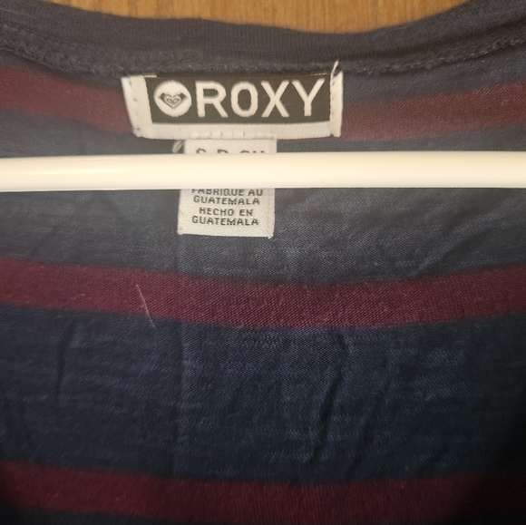 Roxy Blue and Red Striped Long Sleeve Top - Picture 2 of 3